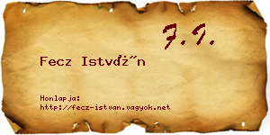 Fecz István névjegykártya